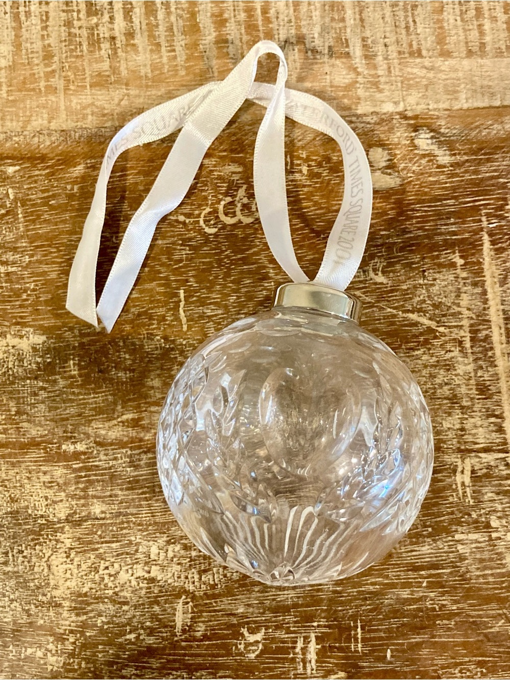 Waterford Crystal Glass Ball Christmas Ornament 2001 Times Square